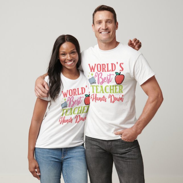 T-shirt Meilleur enseignant du monde (Unisexe)