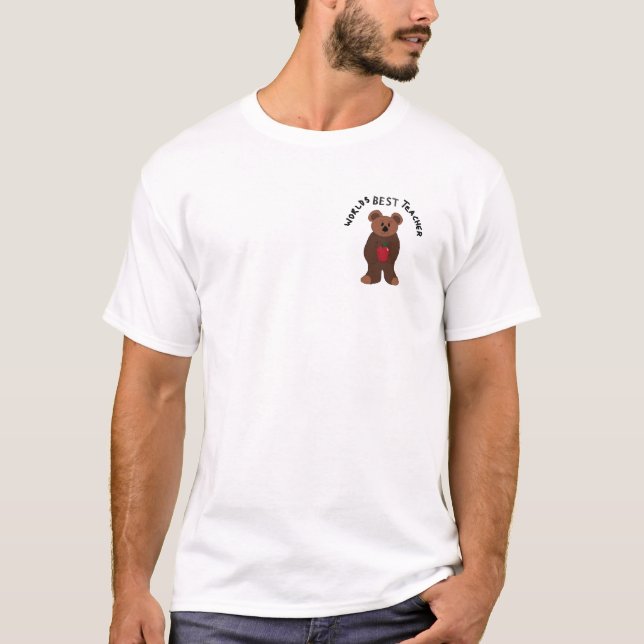 T-shirt Meilleur Enseignant Monde (Devant)