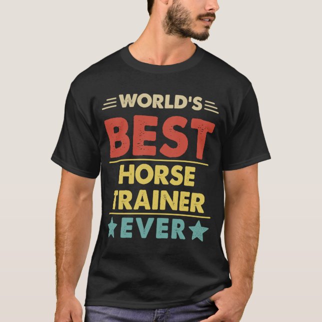 T-shirt Meilleur Entraîneur Cheval au monde 1 (Devant)