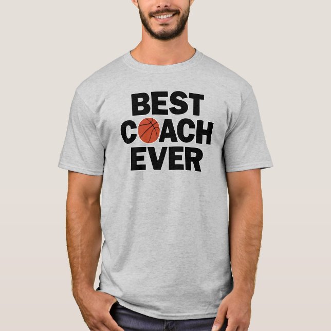 T-shirt Meilleur entraîneur de basket-ball masculin (Devant)
