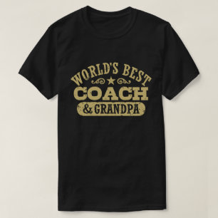 T-shirt Meilleur entraîneur et grand-père du monde