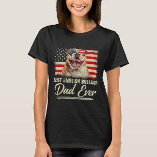 T-shirt Meilleur Français Bulldog Papa Jamais Papa Usa Dra