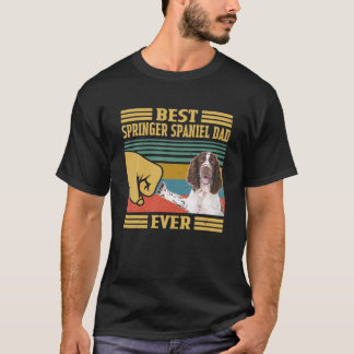 T-shirt Meilleur Français Springer Spaniel Papa Jamais Vin