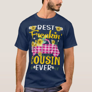 T-shirt Meilleur Freakin Cousin Ever Sunflower Truck Premi