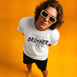 T-shirt Meilleur Frère Ever Moderne Noir et Gris Grunge