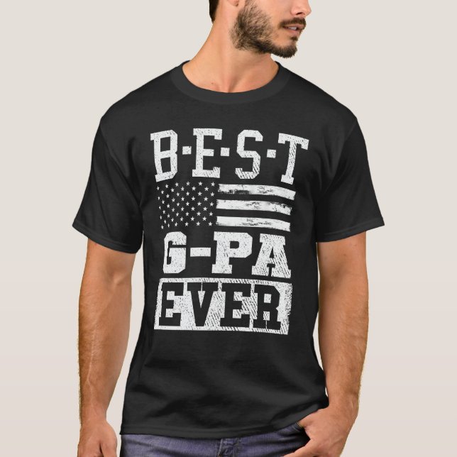 T-shirt Meilleur G-pa Ever Us Drapeau grand-père Fête des  (Devant)