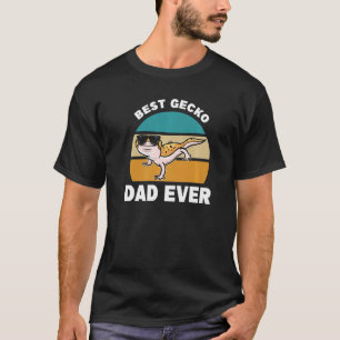 T-shirt Meilleur Gecko Papa Jamais Reptile Pet Lizard Leop