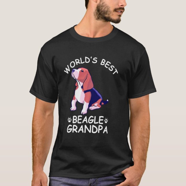 T-shirt Meilleur grand-Beagle grand-père chien du monde mi (Devant)