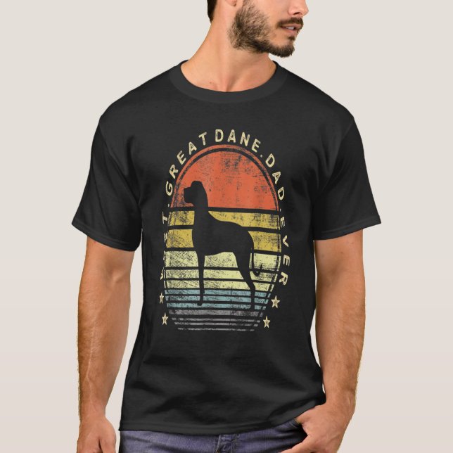 T-shirt Meilleur Grand Dane Papa Jamais Daddy Pour Hommes  (Devant)