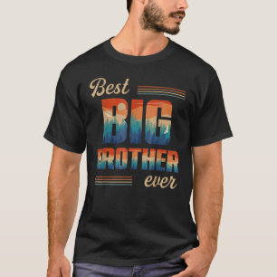 T-shirt Meilleur Grand Frère Jamais Hommes Retro Décor Vin