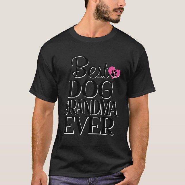 T-shirt Meilleur grand-mère de chien jamais (Devant)