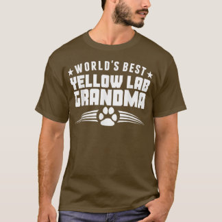 T-shirt Meilleur grand-mère du monde en laboratoire jaune