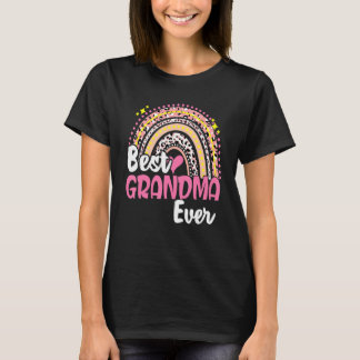 T-shirt Meilleur Grand-Mère Jamais Drôle Leopard Rose Rain