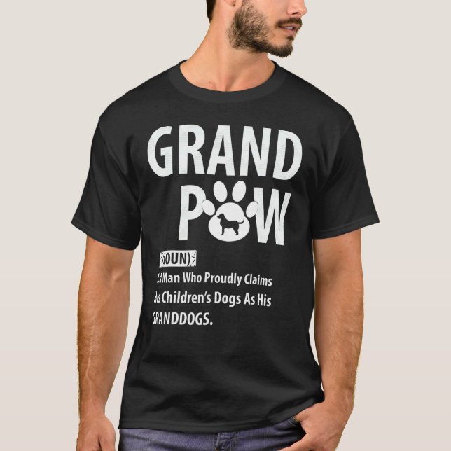 T-shirt Meilleur grand-père chien jamais grand-papaye Retr (Devant)