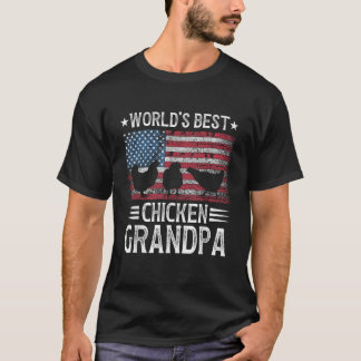 T-shirt Meilleur grand-père de poulets au monde Chicken Pr