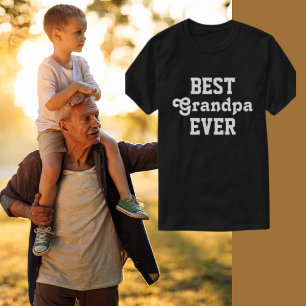 T-shirt Meilleur Grand-Père de Tous les Temps Texte Noir e