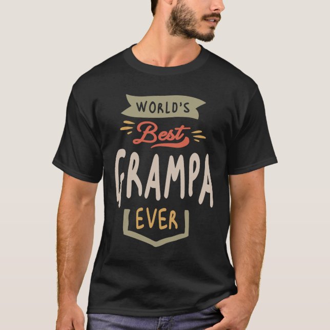 T-shirt Meilleur grand-père du monde jamais amusant (Devant)