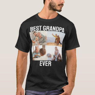T-shirt Meilleur Grand-Père Ever 4 Collage de photos Créez