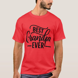 T-Shirt Meilleur Grand-Père - Style de script - Fi