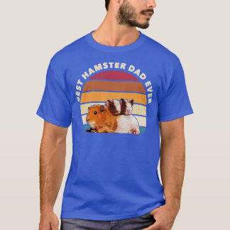 T-shirt Meilleur Hamster Papa Jamais Rétro Vintage Hamster