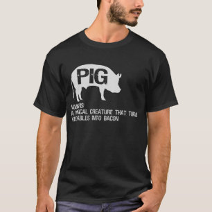 T-shirt Meilleur Hilaire Cochon et Bacon Définition Drôle 