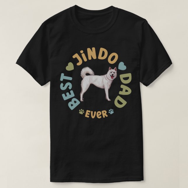 T-shirt Meilleur Jindo Papa (Design devant)