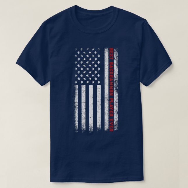 T-shirt Meilleur Joueur de jacquet Joueur de jacquet jamai (Design devant)