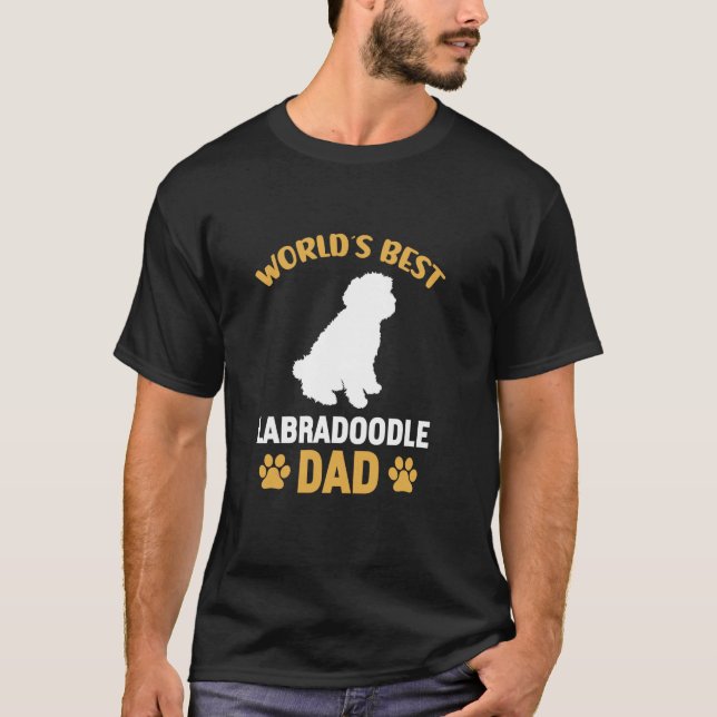 T-shirt Meilleur Labradoodle Papa Drôle Drôle Labradoodle  (Devant)