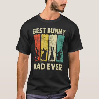 T-shirt Meilleur Lapin Papa Jamais Lapin Lapin Lapin Lapin