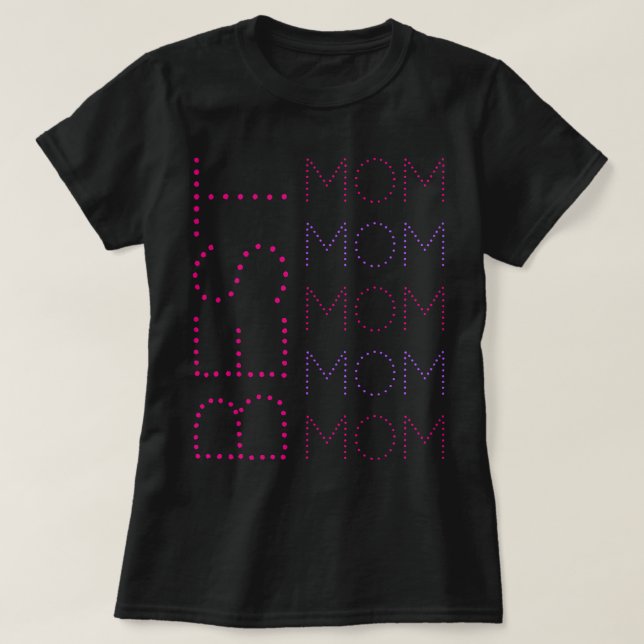 T-shirt MEILLEUR Lavande MOM Et Typographie À Pointe Rose  (Design devant)