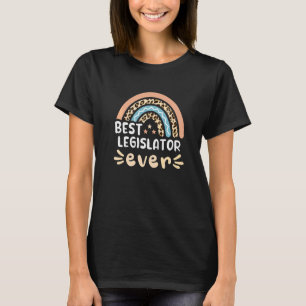T-shirt Meilleur législateur léopard arc-en-ciel maman pre