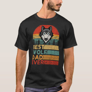 T-shirt Meilleur loup père jamais Vintage Fête des pères l