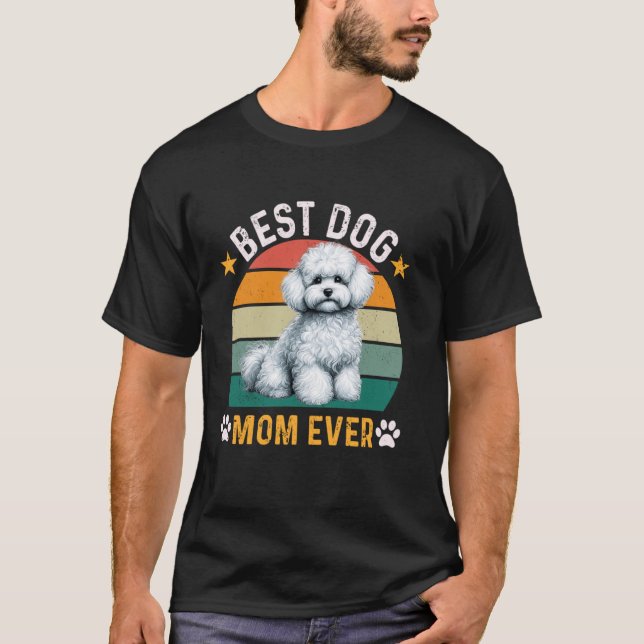 T-shirt Meilleur Maltais Poodle Chien Maman Jour Drôle Chi (Devant)