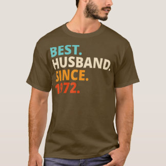 T-shirt Meilleur Mari depuis 1972 50e anniversaire de mari