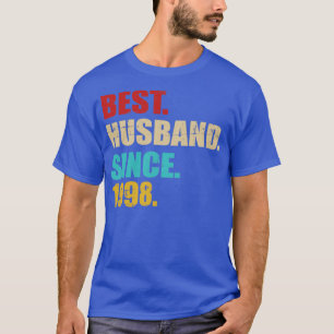 T-shirt Meilleur mari depuis 1998 pour 25e mariage argent