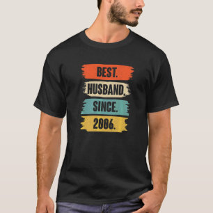 T-shirt Meilleur Mari depuis 2006 Vintage 16ème Mariage An