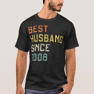T-shirt Meilleur mari depuis 2008 drôle cadeau vintage de