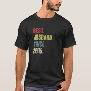 T-shirt Meilleur Mari depuis 2016 6ème anniversaire Mariag
