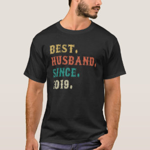 T-shirt Meilleur Mari depuis 2019 3ème anniversaire de Mar