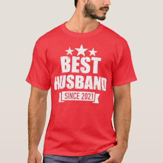 T-shirt Meilleur mari depuis 2021 pour le 1er anniversaire
