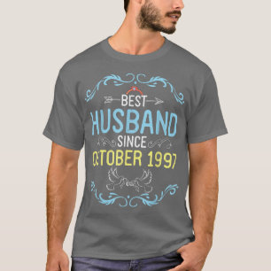 T-shirt Meilleur mari depuis octobre 1997 Joyeux Mariage