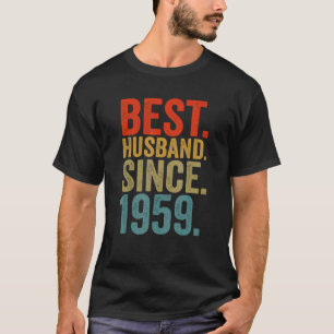 T-shirt Meilleur Mari Homme Depuis 1959 63ème anniversaire
