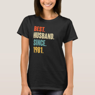 T-shirt Meilleur Mari vintage depuis 1981 41e Mariage Aniv
