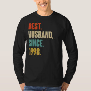 T-shirt Meilleur Mari vintage depuis 1998 24e Mariage Aniv