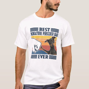 T-shirt Meilleur Miniature Pinscher Papa Jamais Drôle Chie