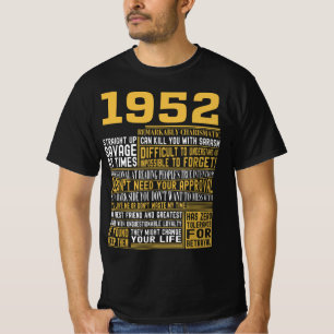 T-shirt Meilleur né en 1952 Faits pour les hommes, les fe