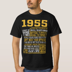 T-shirt Meilleur né en 1955 Faits pour les hommes, les fe