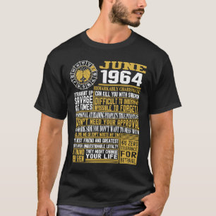 T-shirt Meilleur Né Juin 1964 Gemini Zodidiac signe 57ème