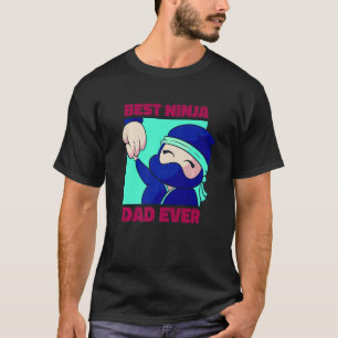 T-shirt meilleur ninja papa jamais enfant katana épées Pre