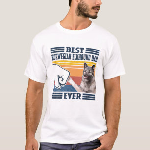 T-shirt Meilleur Norvégien Elkhound Papa Jamais Drôle Chie